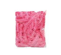 100 gorros de ducha impermeables for el hogar, hotel, cocina, bolsa for mantener la frescura los alimentos, gorro for peluquería Para Hogares, Hoteles(Pink,100pcs)