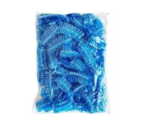 100 gorros de ducha plástico for mujer, impermeables, elásticos, for baño y hotel Para Hogares, Hoteles(Blue)