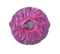 100 gorros de ducha plástico impermeables for hotel, gorro elástico for el cabello for mujer, baño Para Hogares, Hoteles(Pink)