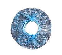 100 gorros de ducha plástico impermeables for hotel, gorro elástico for el cabello for mujer, baño Para Hogares, Hoteles(Blue)