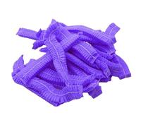 100 gorros de ducha transparentes y elásticos for baño Para Hogares, Hoteles(Purple)