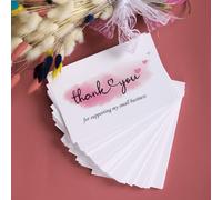 100 gracias por apoyar mis tarjetas para pequeas empresas Diseo elegante y profesional 4"""" x 6"""" Recomendado para minoristas en lnea, propieta