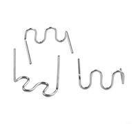 100 grapas de soldadura precortadas de acero inoxidable para herramientas de grapadora en caliente utilizadas en parachoques de plástico y piezas de corte (grapas onduladas de 0,8 mm)