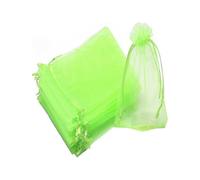 100 Grape Bundle Protective Bags, Size: 15 X 20 Cm, Color: Green, with Ropes, Fully Protected Against Wasps And Birds, Material: Organza