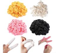 100 guantes antideslizantes de goma de látex para reparación electrónica, arte de uñas, limpieza de joyas y uso industrial (blanco)