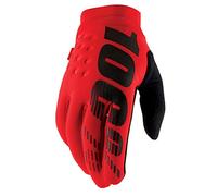 100% Guantes Brisker Gloves M Guantes, Unisex Adulto, Red (Rojo)