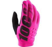 100% Guantes BRISKER Gloves S Guantes, Adultos Unisex, Neon Pink (Rosa)
