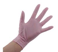 100 Guantes de Nitrilo Style de Med-Comfort, Color: Rosado, Talla: M