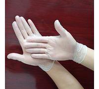 100 guantes desechables en caja de PVC, gruesos transparentes, para protección del trabajo, guantes de protección de calidad alimentaria