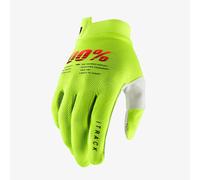 100% Guantes MX iTrack Flou Yellow Amarillos Off Road MTB ATV Quad