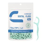 100 Hilo Dental de Dos Líneas con Sabor a Menta para el Cuidado Dental - Seda dental para Eliminar la Placa y los Restos de Comida