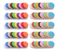 100 Hojas de Fieltro difusoras de Colores, Hojas de algodón de Repuesto para difusor, Aceite Esencial, Almohadillas de aromaterapia, Hojas de algodón absorbentes