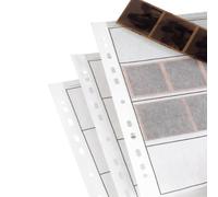 100 hojas de limado negativo para 120 películas. Sin ácidos, seguro para archivar. Páginas de almacenamiento de papel cristalino premium para carpetas de anillas. Formato mediano.