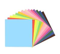 100 hojas de origami coloridas, papel cuadriculado de doble cara para niños, 20 x 20 cm, papel cuadrado grande, origami hecho a mano en 20 colores, adecuado para proyectos de arte y manualidades