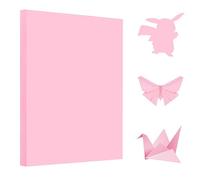 100 hojas de papel A4 para origami rosa, papel de color A4, papel de origami hecho a mano de 70 g/m², papel plegable A4, papel de doble cara de 297 mm x 210 mm, papel de copia para proyectos de arte y
