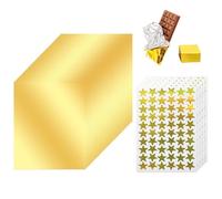 100 Hojas De Papel De Aluminio Y 5 Hojas De Pegatinas De Estrellas, Papel Para Envolver Alimentos, Envoltorios De Chocolate, Artículos Para Fiestas