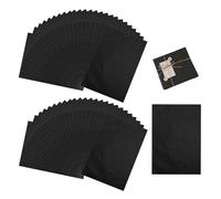 100 Hojas de Papel de Seda Negro A4 - Material de Embalaje y Regalo, Calco para Envolver Regalos, Ramos y Bricolaje