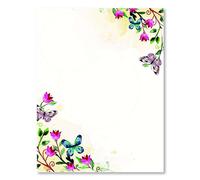 100 hojas de papel para escribir con bonitos dise os florales, perfectas para tomar notas o escribir cartas - Tulipanes