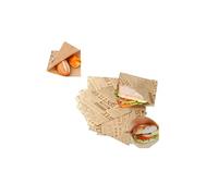 100 Hojas de Papel para Hamburguesas, Bolsas de Papel para Hamburguesas Sándwich Antiadherente para Patatas Fritas, 18 X 18 cm