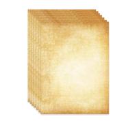 100 hojas de papel pergamino vintage, papel estacionario imprimible de doble cara A4, papel de escritura envejecido de aspecto antiguo para certificado de manualidades, menús e invitaciones