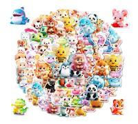 100 Hojas De Pegatinas De Animales De Dibujos Animados, Lindas Decorativas Para Niños, Álbumes De Recortes, Bolsas De Papelería