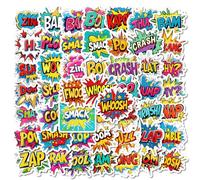 100 hojas de pegatinas de graffiti con texto en la nube de explosión, pegatinas coloridas para ordenador portátil, monopatín, bicicleta, diario, maleta, casco, coche, moto, graffiti impermeable