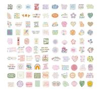 100 Hojas De Pegatinas De Pastel Danés, Pegatinas De Texto De Pintura, Pegatinas Lindas, Pegatinas Inspiradoras, Pegatinas De Vinilo Impermeables, Pegatinas Para Álbumes De Recortes, Patinetas