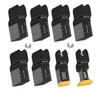 100 hojas de sierra oscilantes, cuchillas universales profesionales de titanio multiherramienta para madera, plásticos y metal, kits de cuchillas multiherramienta de liberación rápida para Dewalt