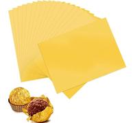 100 Hojas Grande Tamaño 15x15 cm de Papel de Aluminio Dorado para Caramelos, Chocolate, Cuadrados Grandes para Envolver Regalos DIY, Detalles para B(Size:100pcs,Color:superficie de cáscara de naranja)