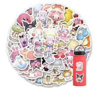 100 Hojas Pegatinas de Lindo Dibujos Animados Niños,Cute Cartoon Conejo Gato Stickers,Pegatina de Vinilo Kawaii Anime,DIY Animal Cat Rabbits Pegatinas Impermeables para Maleta Portátil Monopatín Taza