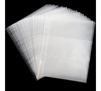 100 hojas pginas de divisas para el papel moneda - 3 bolsillos mangas monetarias/titular de moneda recolectando pginas de lbumes para papel moneda