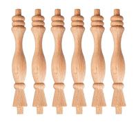 100 husillos de balaustre de madera sin pintar de 13,5 cm para escaleras, carpintería y manualidades