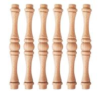 100 husillos de madera de 15,5 cm para barandillas de escaleras, decoración europea de carpintería sin pintar, suministros de manualidades para pieles y decoración del hogar