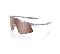 100% Hypercraft Glasses - Matte Stone Grey / HiPER Crimson Silver Mirror Lens