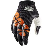 100% iTrack Dot Guantes de Motocross, negro/naranja, Talla S
