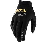 100% iTrack Guantes de bicicleta, negro, Talla M