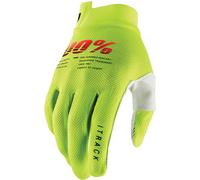 100% iTrack Guantes de bicicleta para jóvenes, Amarillo neón, Talla L