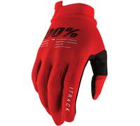 100% iTrack Guantes de bicicleta, rojo, tamaño XL para Hombres