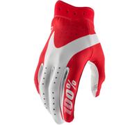 100% iTrack MX Guantes, Rojo/Blanco, Talla S
