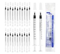 100 jeringas de 1 ml, jeringas de calostro sin aguja, jeringas desechables con tapa, jeringa individual de 1 ml jeringa estéril para laboratorios científicos, alimentación animal