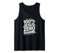 100% Jesús. Zero Shame. Fe Cristiana Camiseta sin Mangas