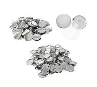 100 juegos de 25/32/37/44/58 mm, máquina for hacer botones y pins redondos, piezas for hacer insignias, máquina perforadora manual De múltiples fines(25mm 100 Set)