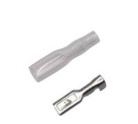 100 juegos de conectores de horquilla hembra de 2,8/4,8/6,3 mm², terminales de crimpado con manguitos aislantes for terminales(2.8mm)