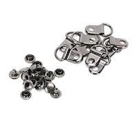 100 juegos de ganchos de encaje para botas de zapatos, anillo de bucle con remaches, hebilla de botas de zapatos, hebilla de ojal de anillo en D, bolsa de cuero para zapatos de latón, herramienta de r