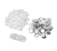 100 Juegos de Insignias de Pines DIY, Parte de Forma Redonda, Broche de Insignia Trasera de Metal para Manualidades, Máquina para Hacer Insignias (32MM)