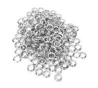 100 Juegos de Ojales de 8 mm Kit de Ojales de Metal Remaches Ojales de Latón Bolsa de Zapatos Accesorios de Ropa Ojales de Latón Duraderos para Artesanía de Cuero Álbum de (Plata)