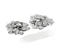 100 juegos de piezas for hacer botones con insignias de metal, 25/32/37/44/58 mm, en blanco, for máquinas de prensado DIY. De múltiples fines(37mm,100Sets Metal Bottom)