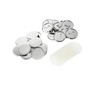 100 juegos de piezas for hacer botones metálicos con alfiler, piezas for hacer insignias en blanco con base de hierro. para casillero de oficina(100pcs-58mm)