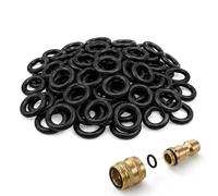 100 juntas de goma para accesorios de manguera de riego, 16 x 11 x 2,5 mm, juntas de grifo impermeables, piezas de repuesto para sistemas de riego y accesorios de 1/2 pulgadas