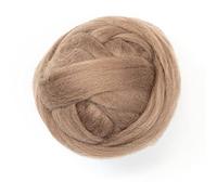 100% lana de color natural, 8 oz mejor lana Highland para fieltro de aguja, artesanía y hilado. (tabaco)